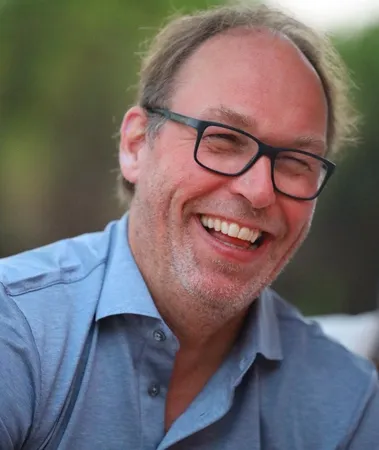 a person smiles